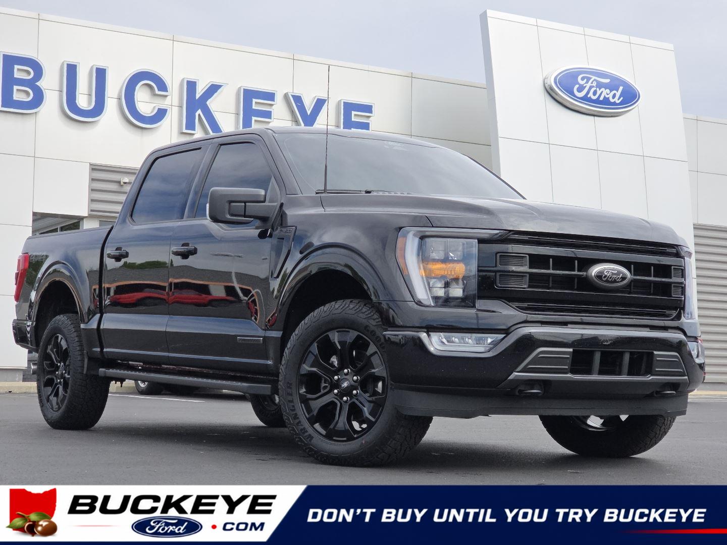 Agate Black 2022 Ford F-150 XLT SuperCrew 4WD Pickup Truck Four-Wheel Drive Automatic