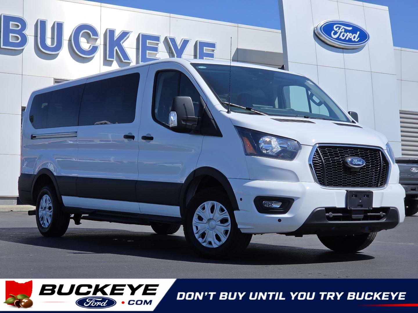Oxford White 2025 Ford Transit Passenger 350 XLT Low Roof LB RWD Van Rear-Wheel Drive Automatic