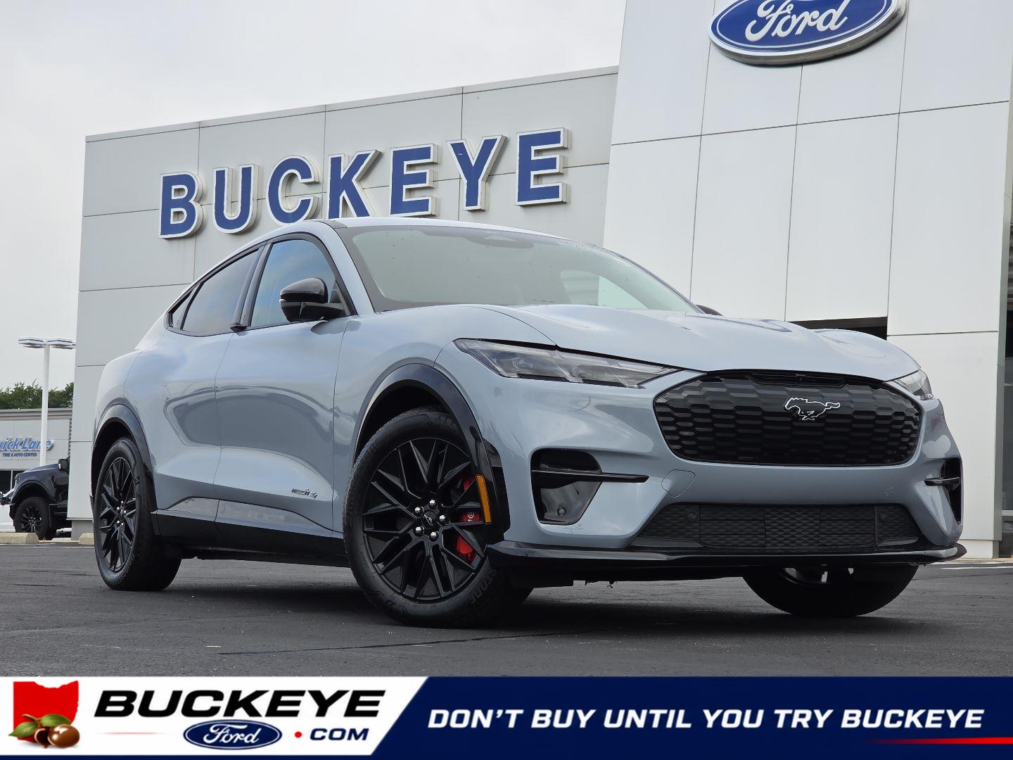 Glacier Gray Metallic Tri-Coat 2025 Ford Mustang Mach-E Premium AWD SUV / Crossover All-Wheel Drive 1-Speed Dual Clutch