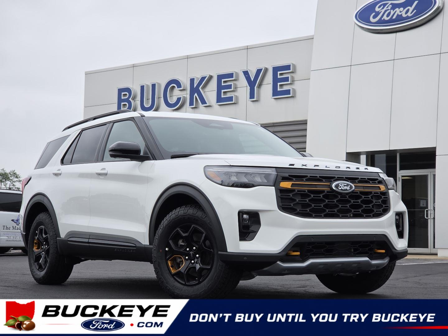 Star White Metallic Tri-Coat 2026 Ford Explorer SUV / Crossover All-Wheel Drive Automatic