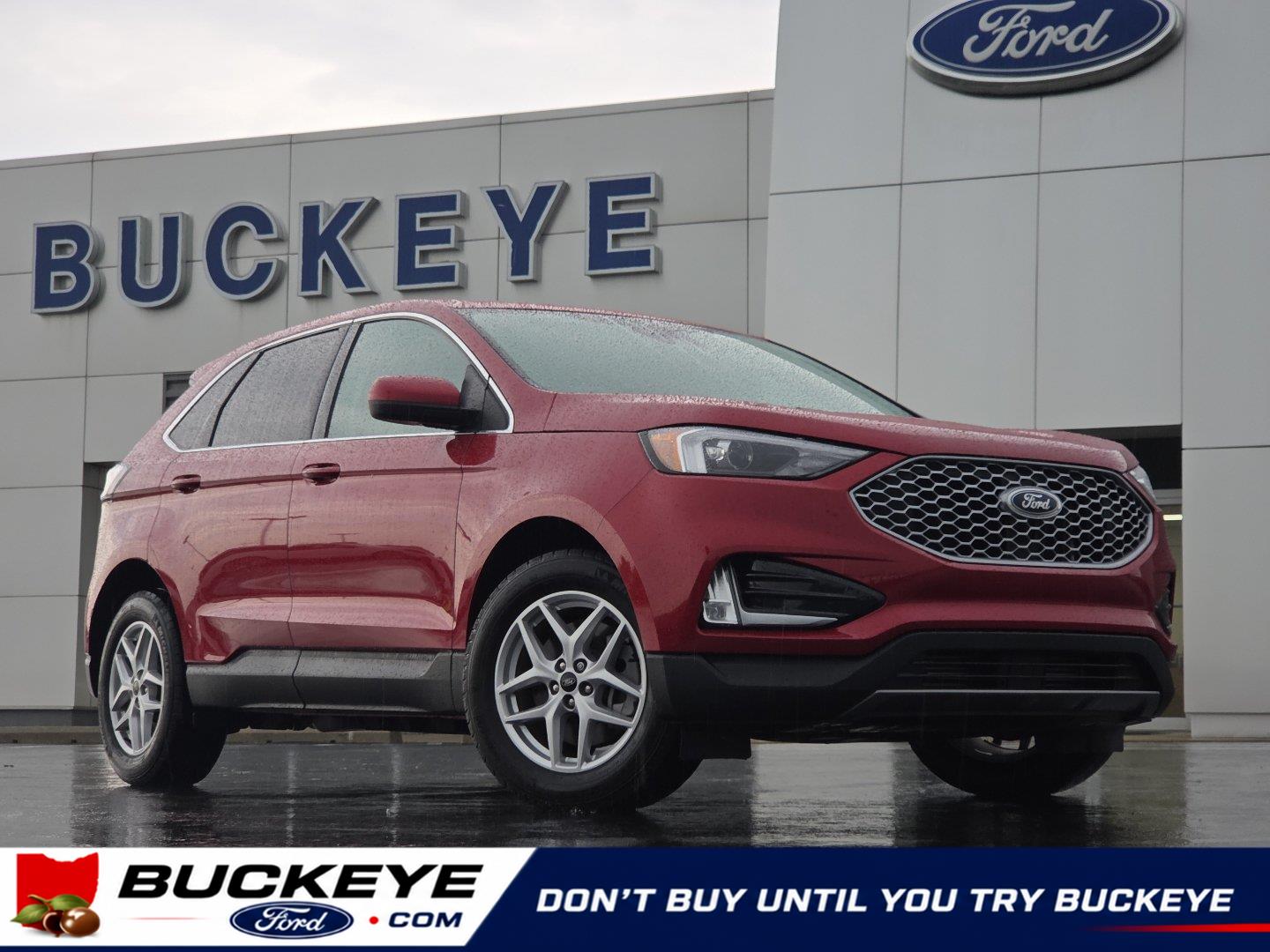 Rapid Red Metallic Tinted Clearcoat 2024 Ford Edge SUV / Crossover All-Wheel Drive 8-Speed Automatic
