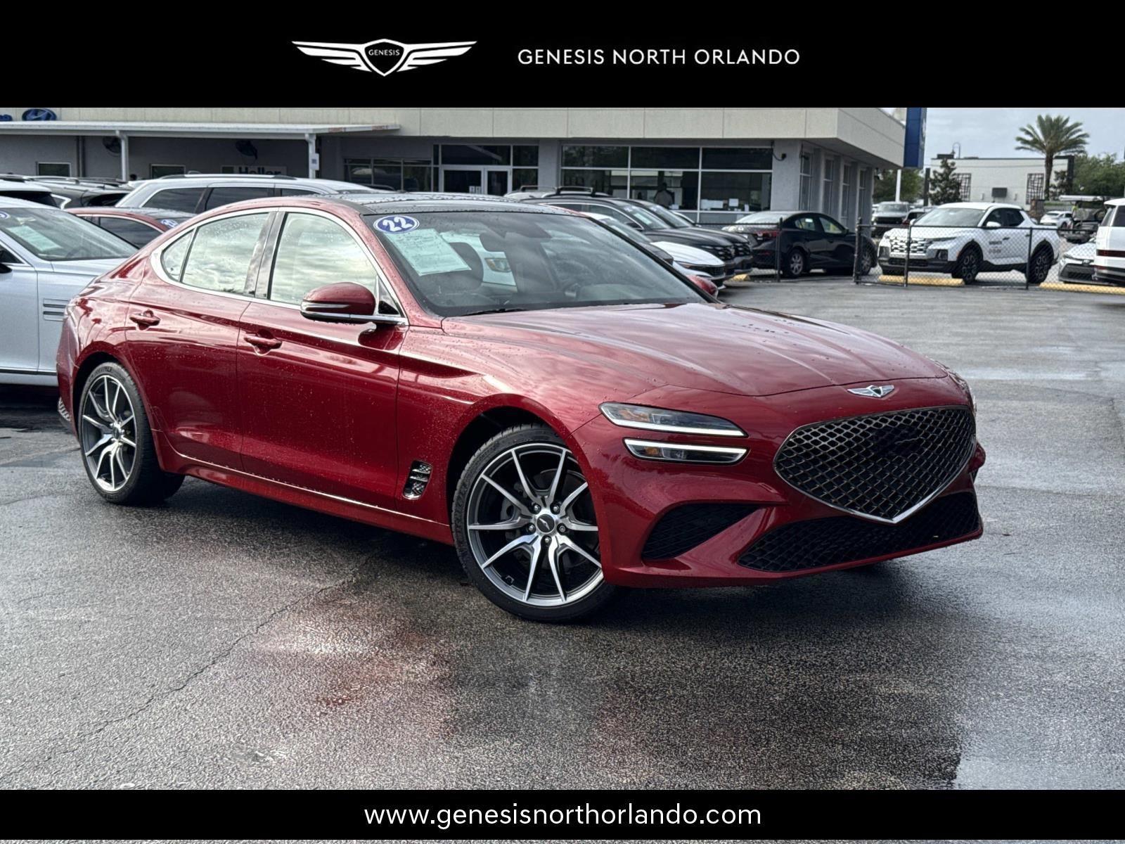 Havana Red 2022 Genesis G70 2.0T RWD Sedan Rear-Wheel Drive Automatic