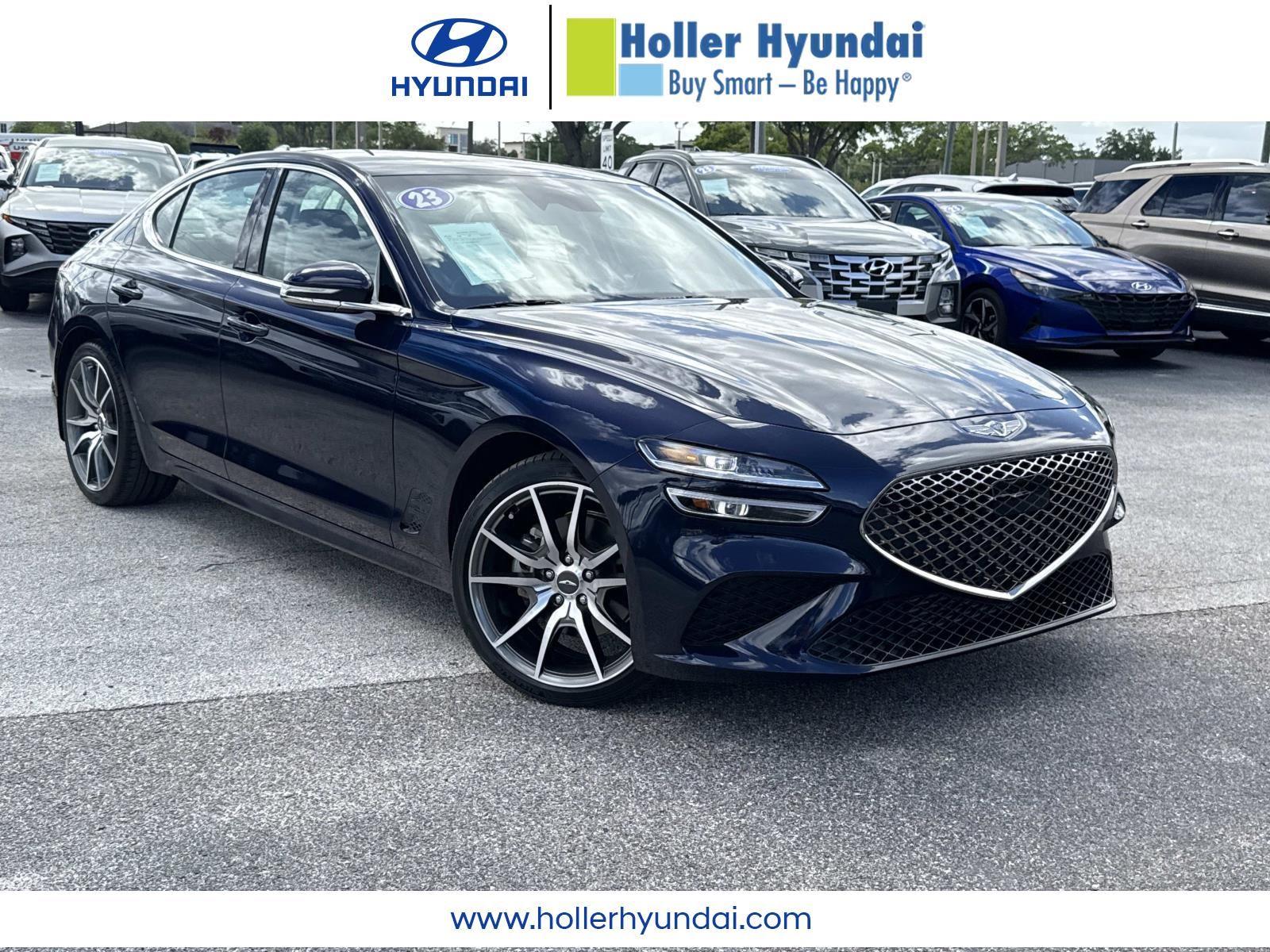 Capri Blue 2023 Genesis G70 2.0T RWD Sedan Rear-Wheel Drive Automatic