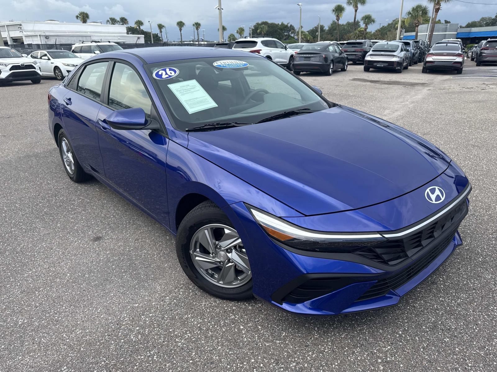 Intense Blue 2026 Hyundai Elantra Sedan Front-Wheel Drive Continuously Variable Transmission