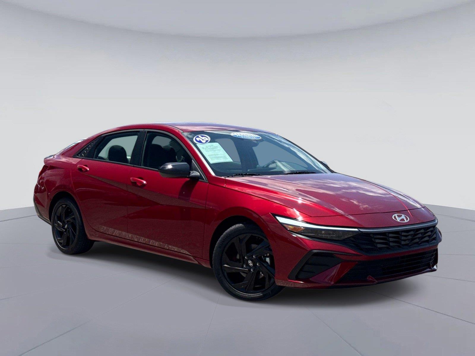 Ultimate Red 2026 Hyundai Elantra Sedan Front-Wheel Drive Continuously Variable Transmission