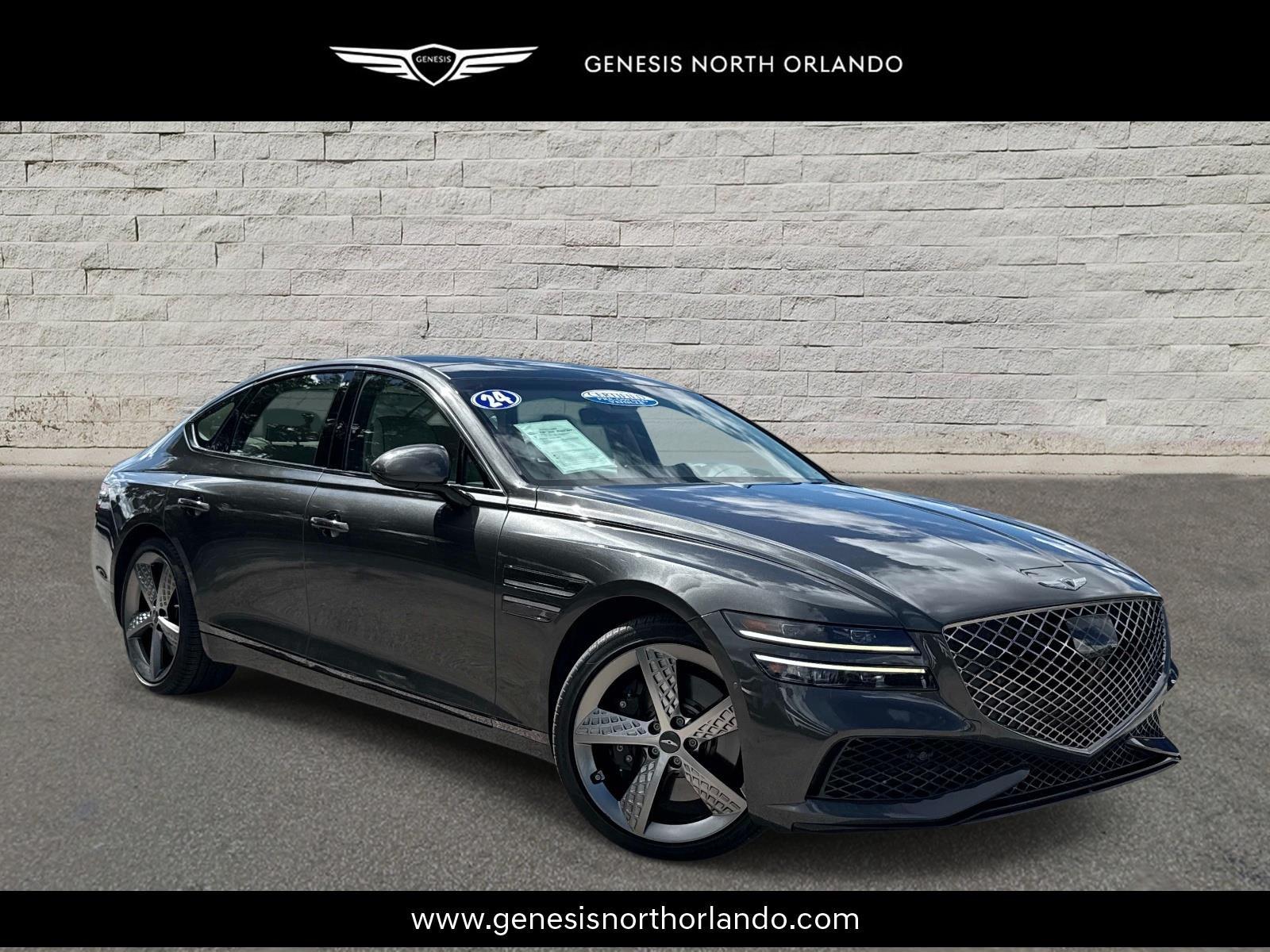 Makalu Gray 2024 Genesis G80 Sedan All-Wheel Drive 8-Speed Automatic