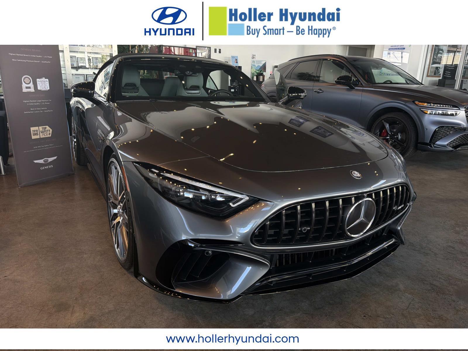 Gray (Selenite Grey Metallic) 2024 Mercedes-Benz SL-Class Convertible All-Wheel Drive Automatic