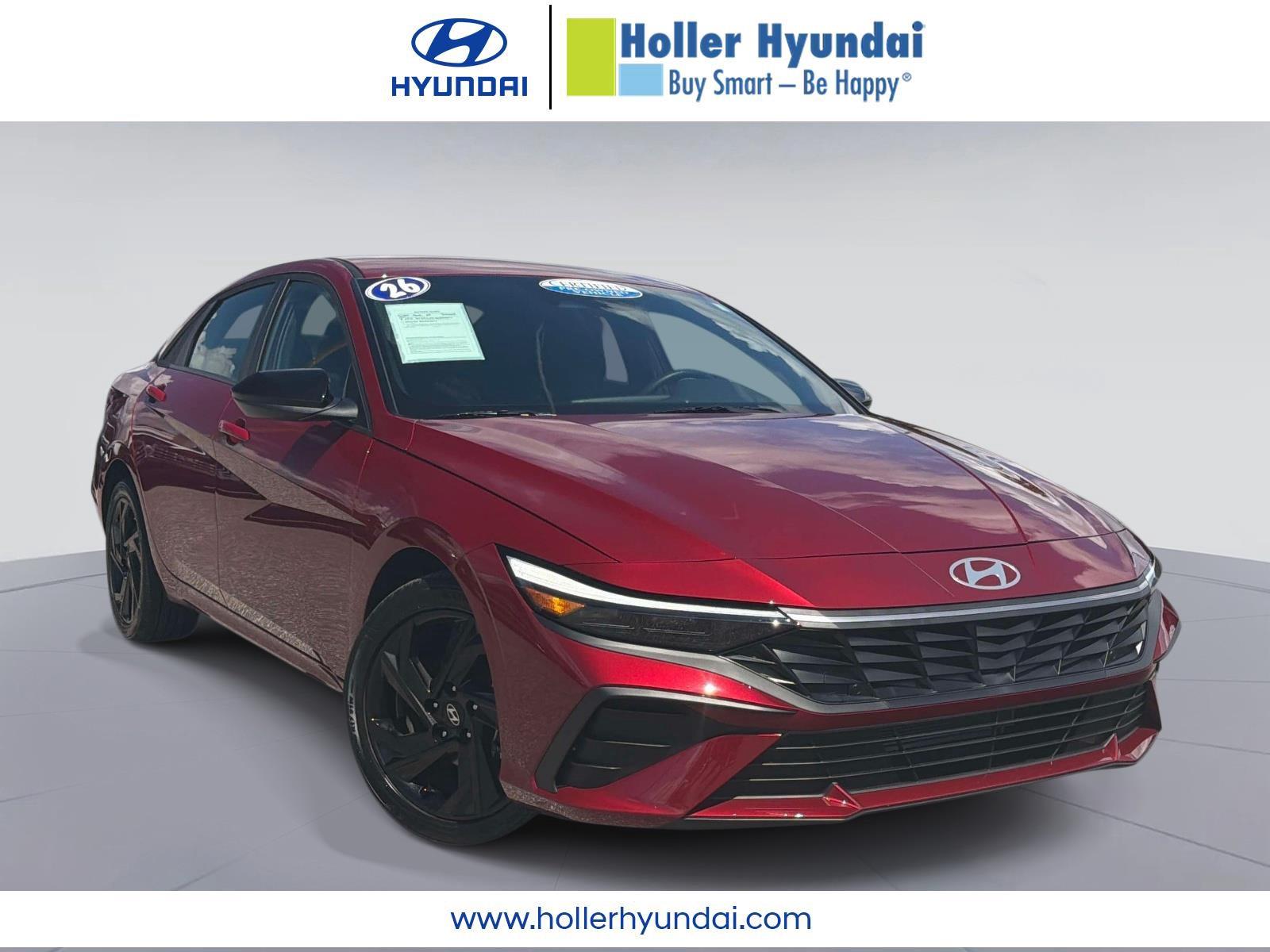 Ultimate Red 2026 Hyundai Elantra Sedan Front-Wheel Drive Continuously Variable Transmission