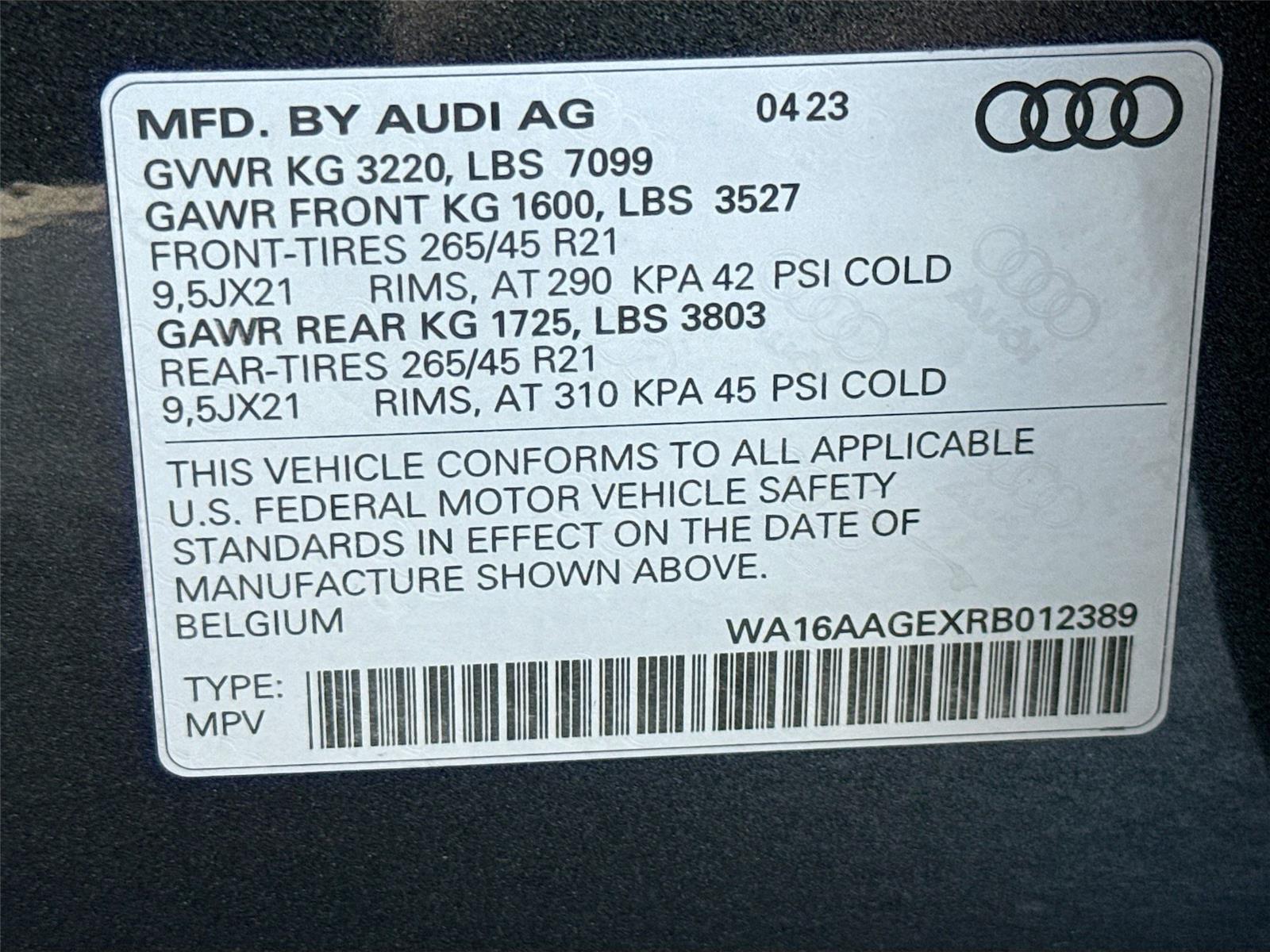 2024 Audi Q8 e-tron Prestige