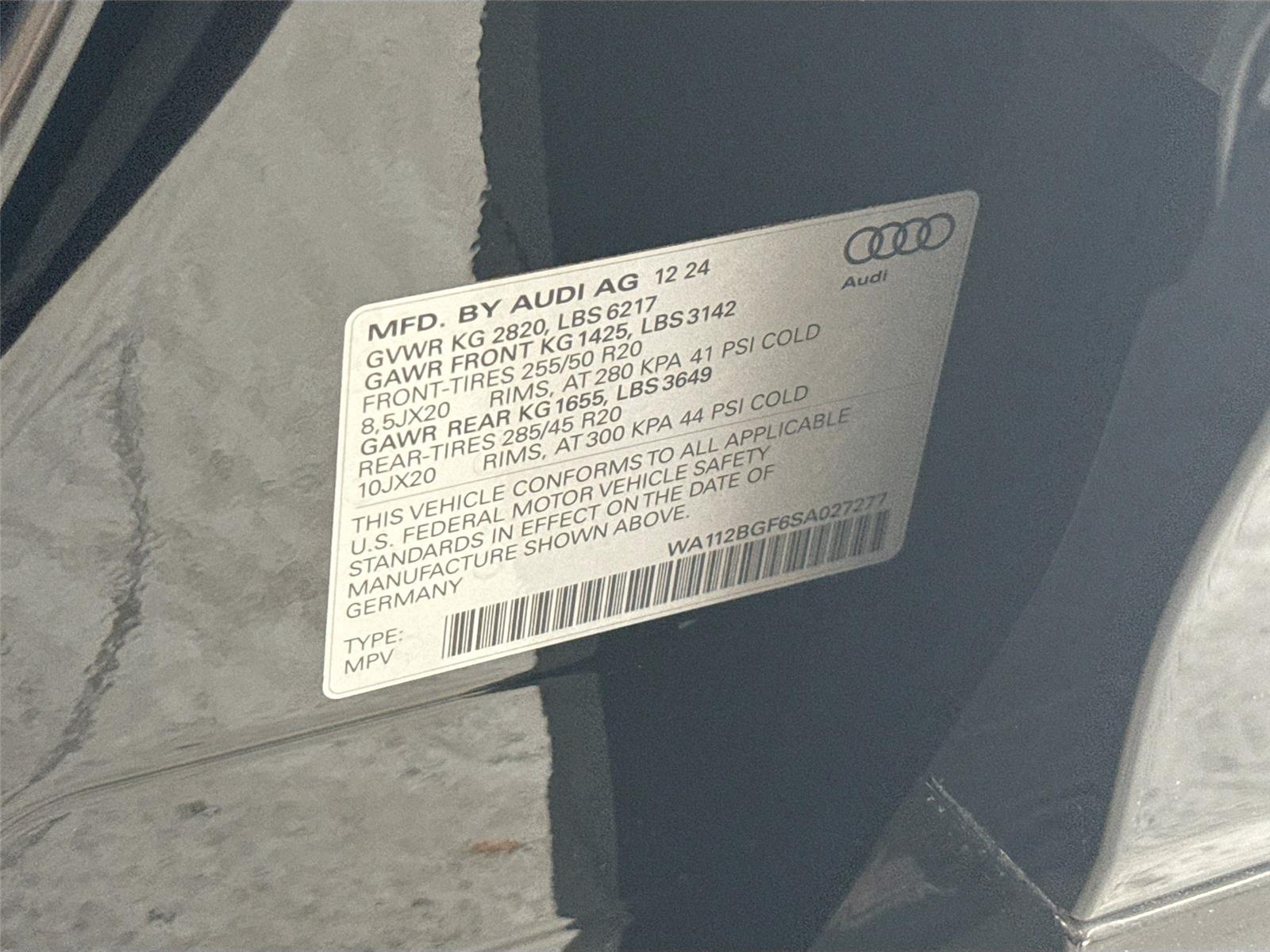 2025 Audi Q6 e-tron Premium