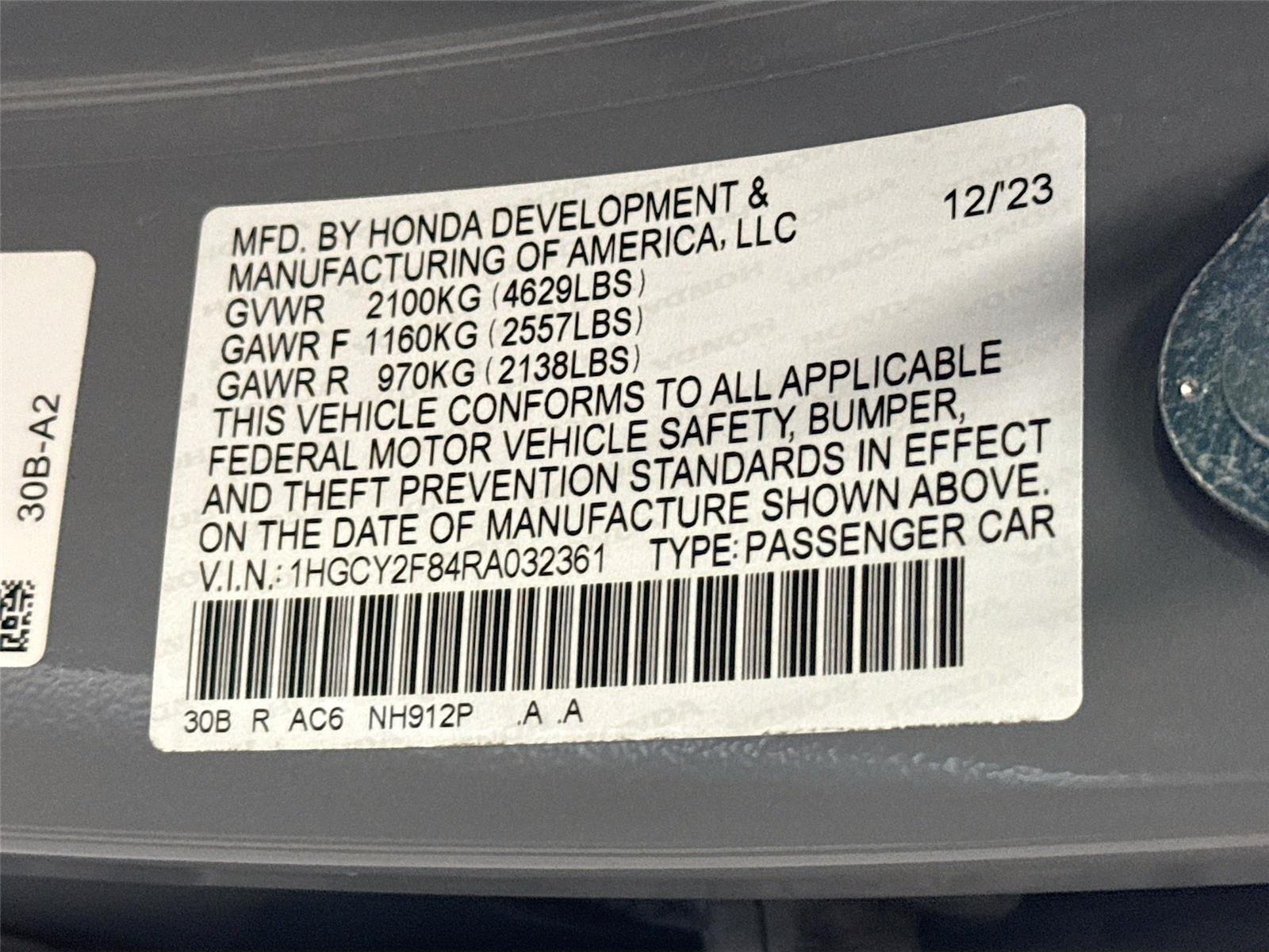 2024 Honda Accord Hybrid Touring