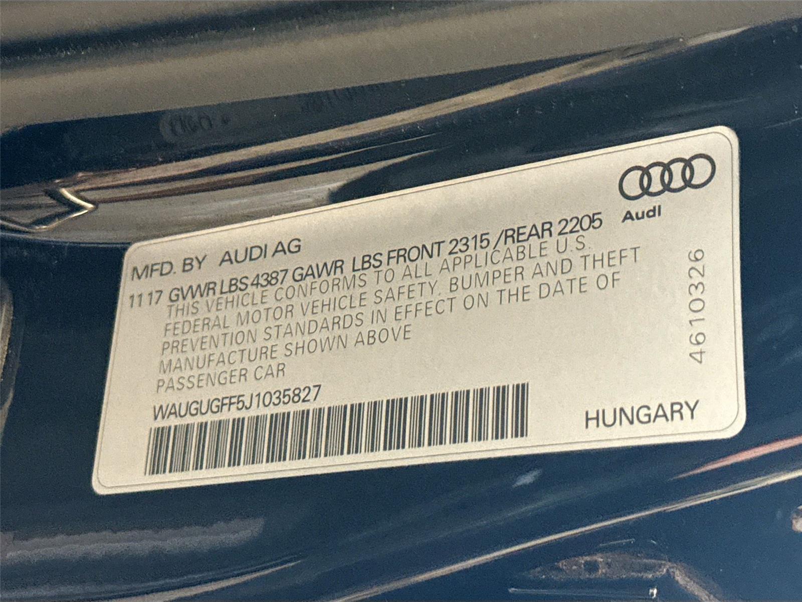 2018 Audi A3 Sedan Premium Plus