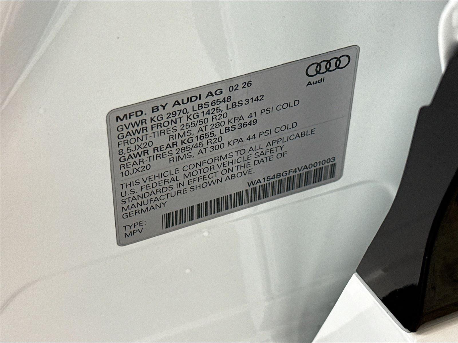 2027 Audi Q6 e-tron Premium Plus