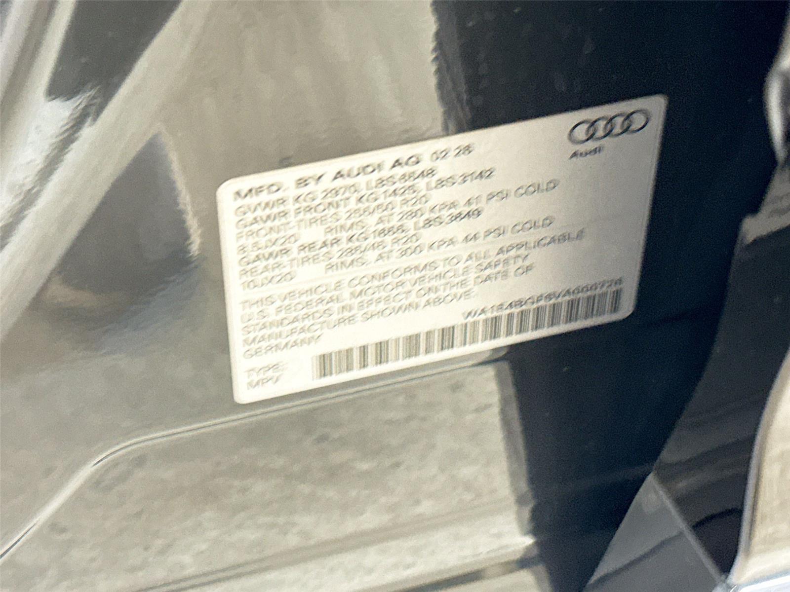 2027 Audi Q6 e-tron Sportback Premium Plus