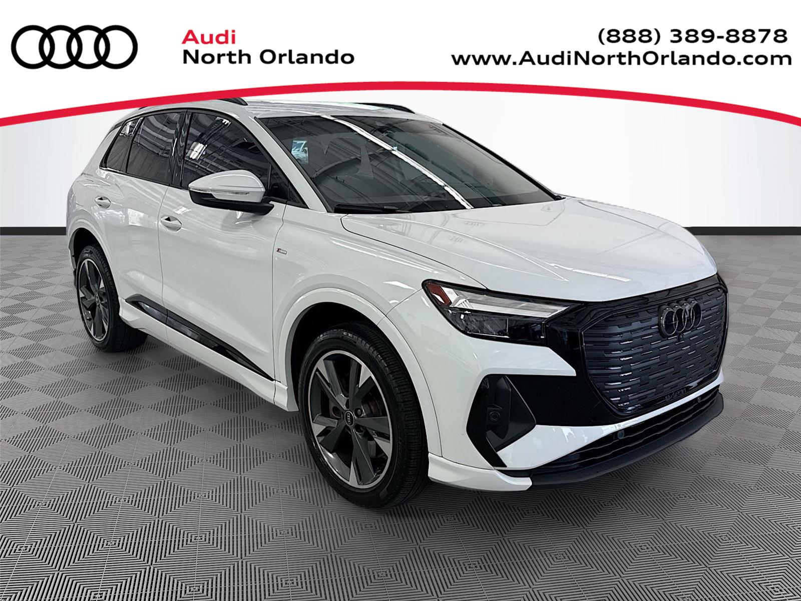 Glacier White Metallic 2024 Audi Q4 e-tron quattro Premium 50 SUV / Crossover All-Wheel Drive Automatic