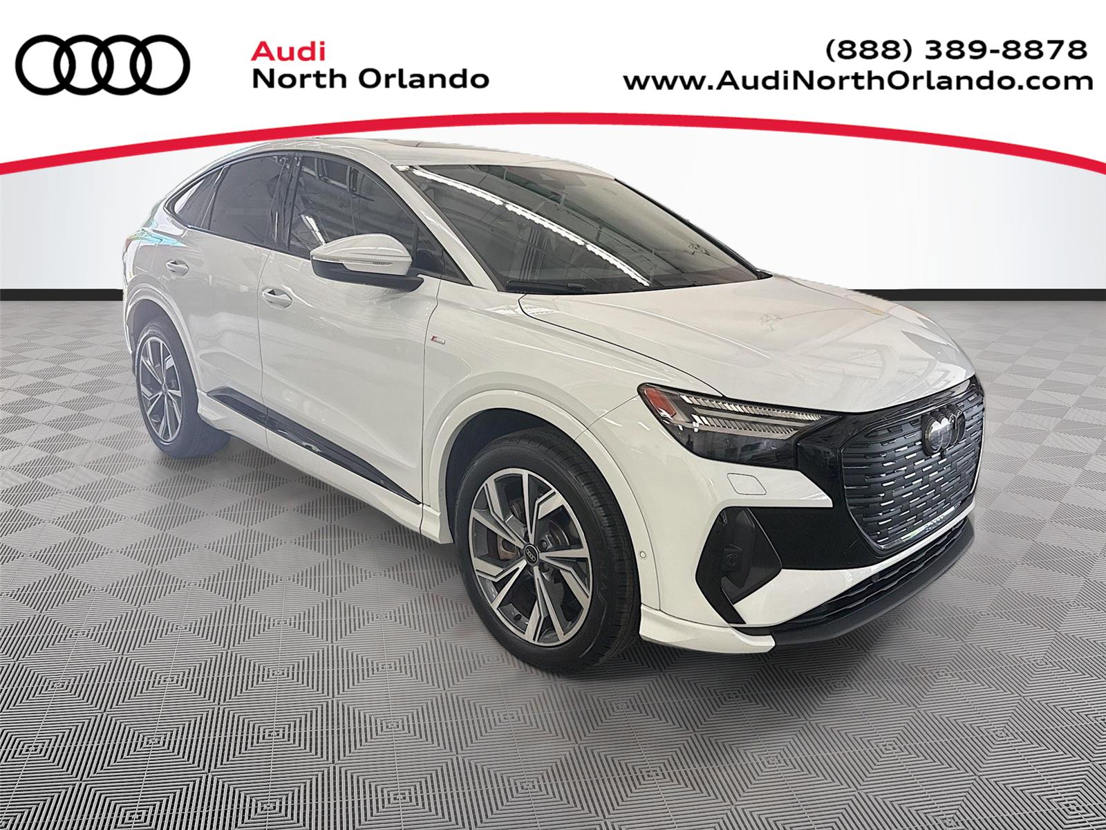 Glacier White Metallic 2023 Audi Q4 e-tron Sportback quattro Prestige 50 Sedan All-Wheel Drive Automatic