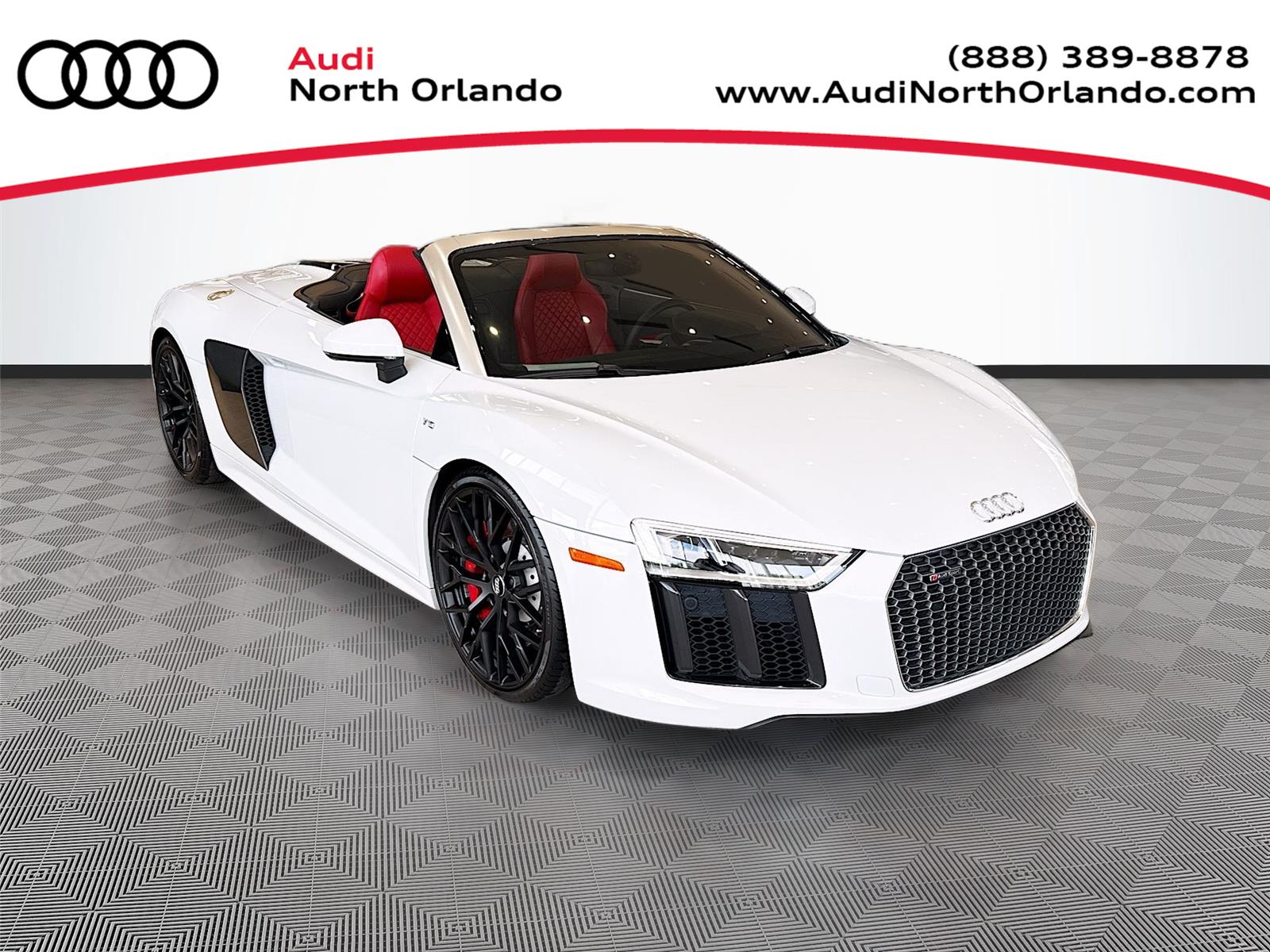 Suzuka Gray Metallic/Black Roof 2018 Audi R8 quattro V10 Spyder AWD Convertible All-Wheel Drive Automatic