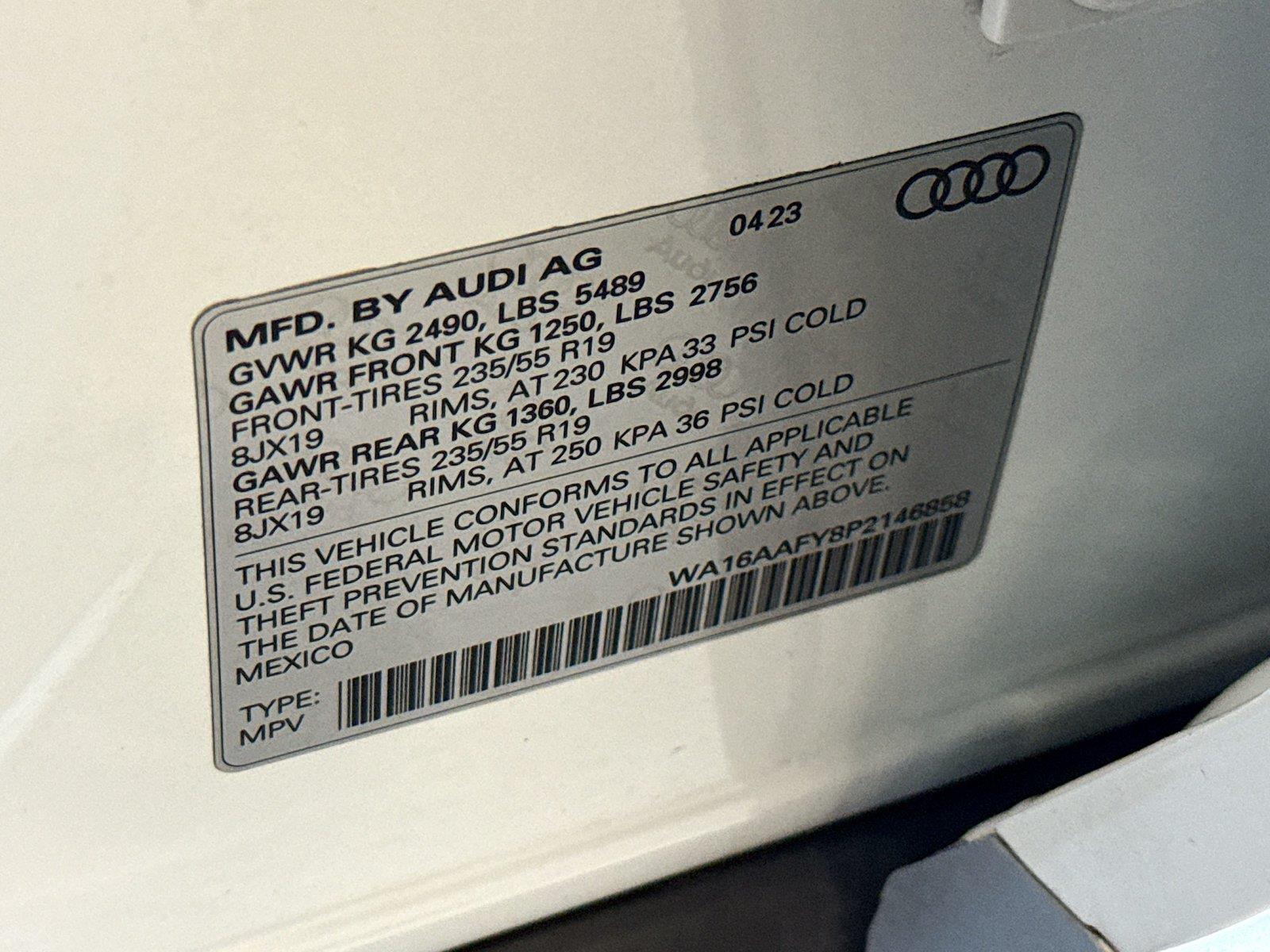 2023 Audi Q5 Sportback S line Prestige