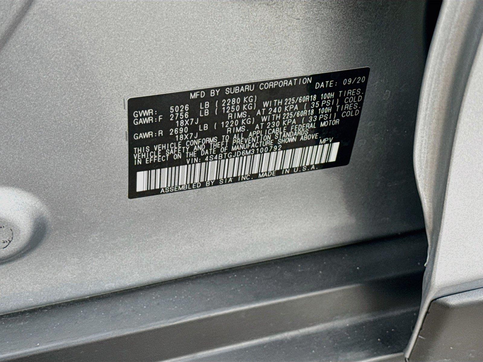 2021 Subaru Outback Onyx Edition XT
