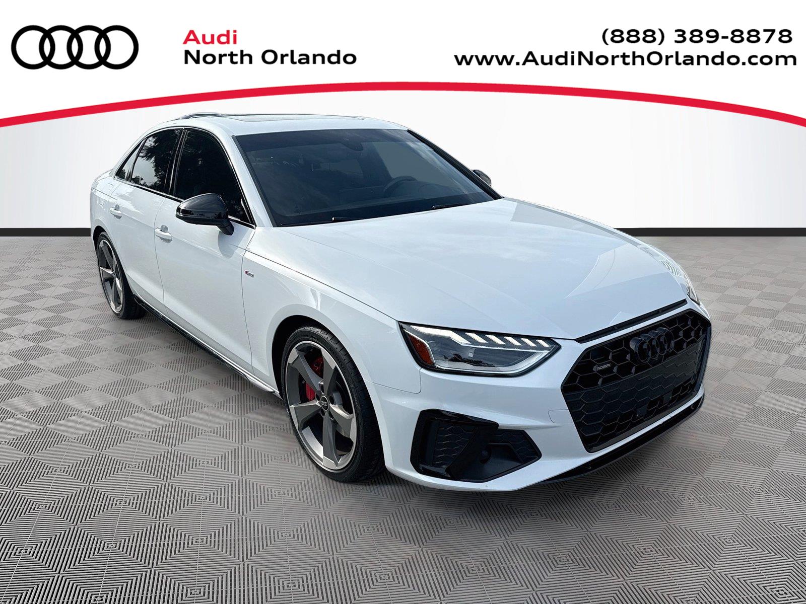 Glacier White Metallic 2023 Audi A4 Sedan All-Wheel Drive Automatic
