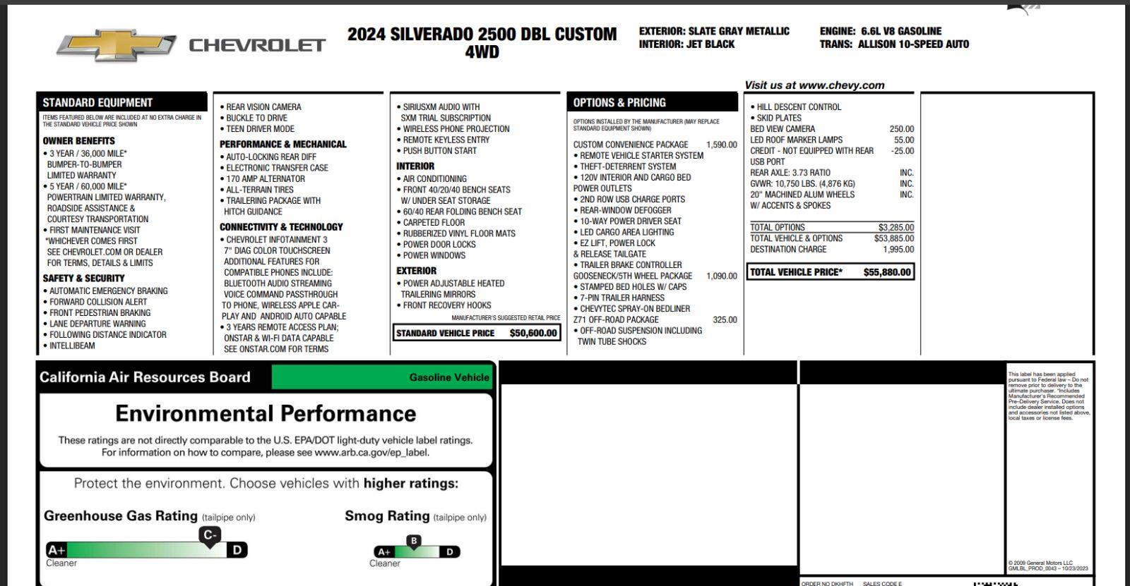 2024 Chevrolet Silverado 2500HD Custom Double Cab 4WD