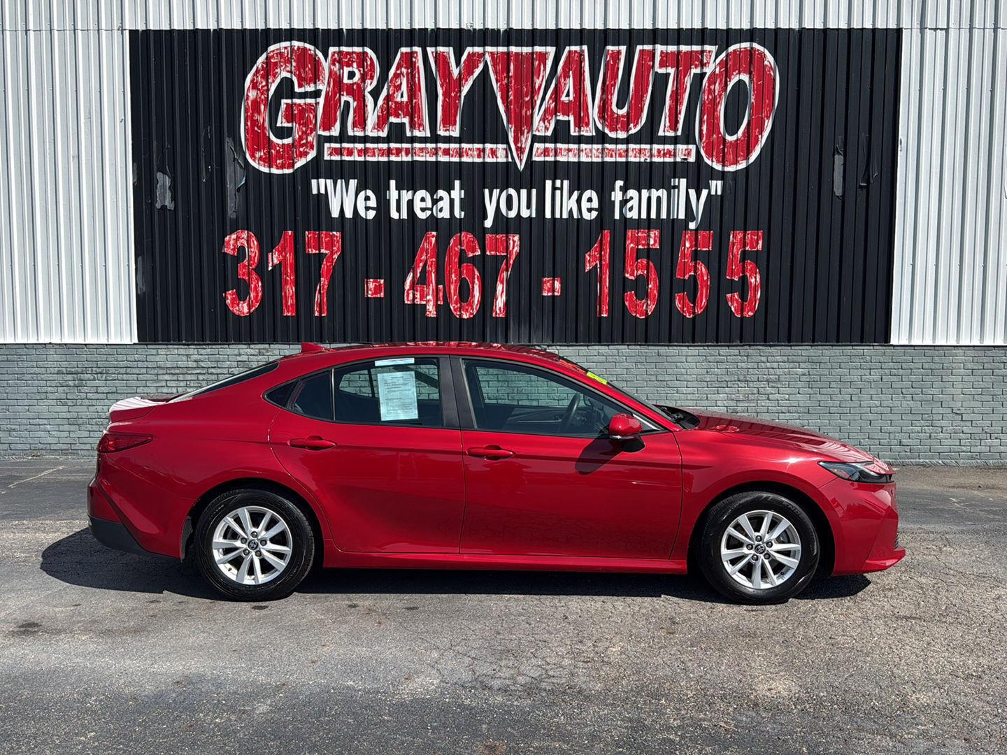 Red 2025 Toyota Camry Sedan Front-Wheel Drive Continuously Variable Transmission