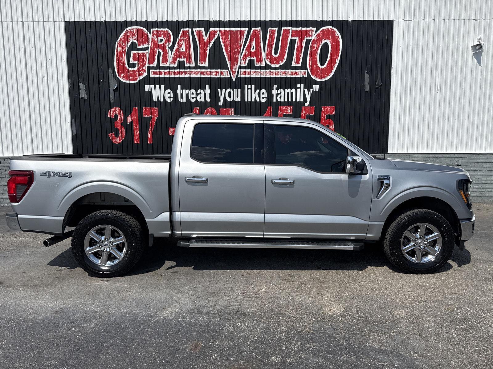 Iconic Silver Metallic 2024 Ford F-150 Pickup Truck Four-Wheel Drive Automatic