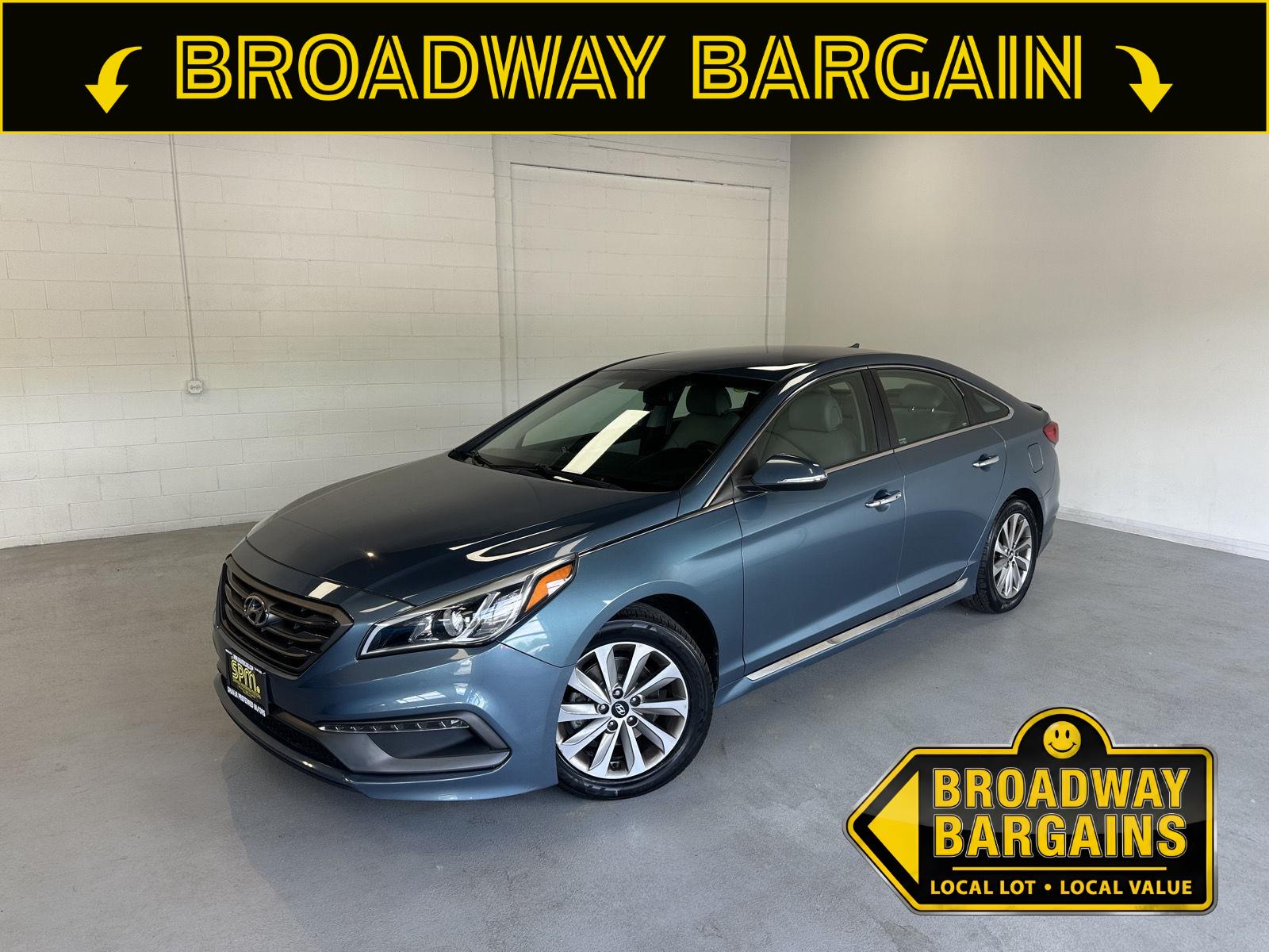 Nouveau Blue 2015 Hyundai Sonata Sport FWD Sedan Front-Wheel Drive Automatic