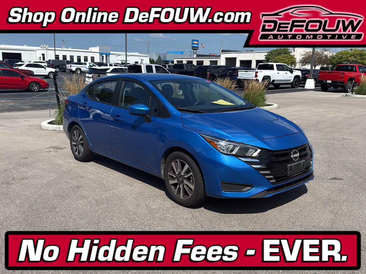 Electric Blue Metallic 2024 Nissan Versa Sedan Front-Wheel Drive Continuously Variable Transmission