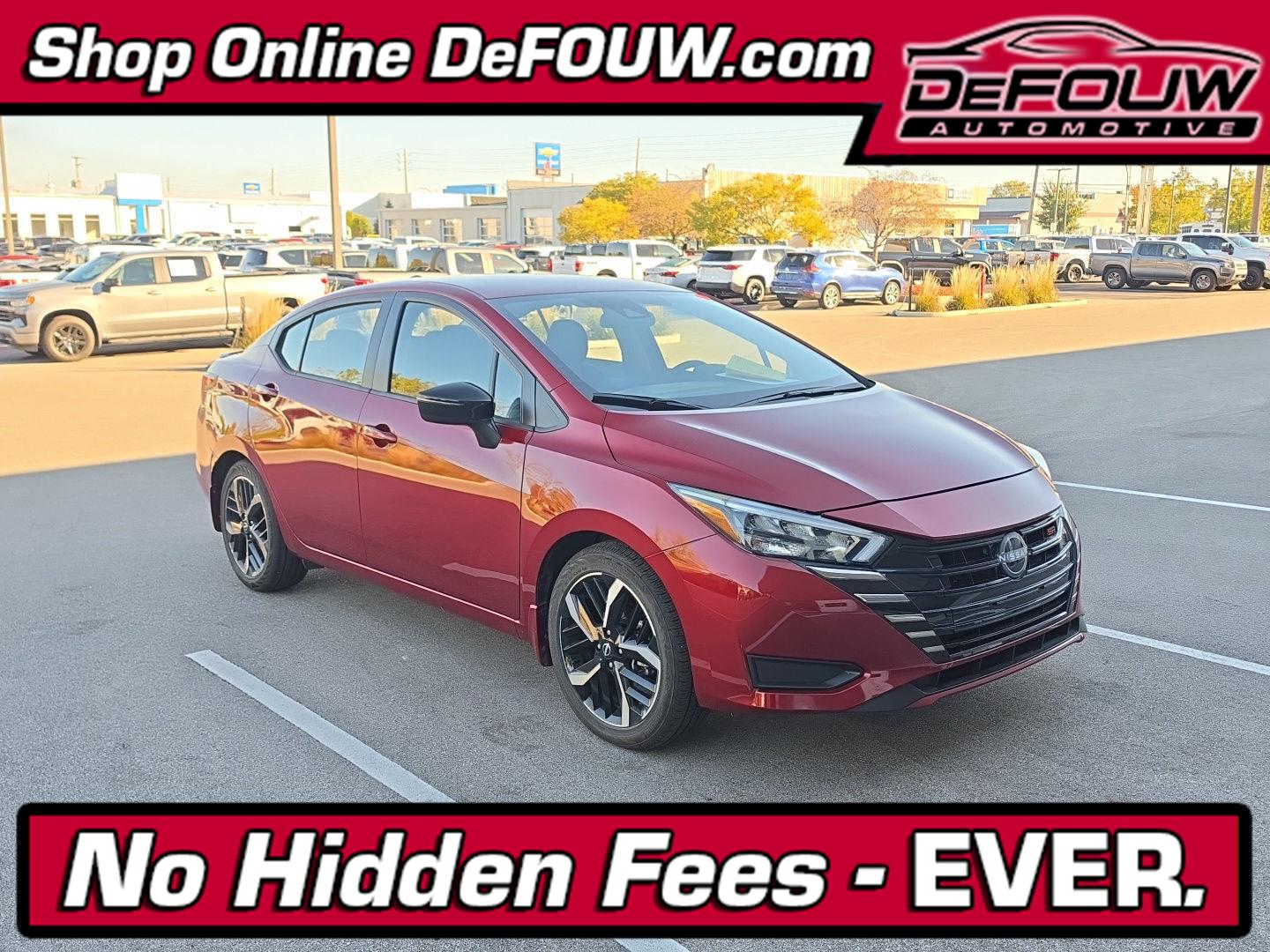 Red (Scarlet Ember Tintcoat) 2025 Nissan Versa Sedan Front-Wheel Drive Continuously Variable Transmission