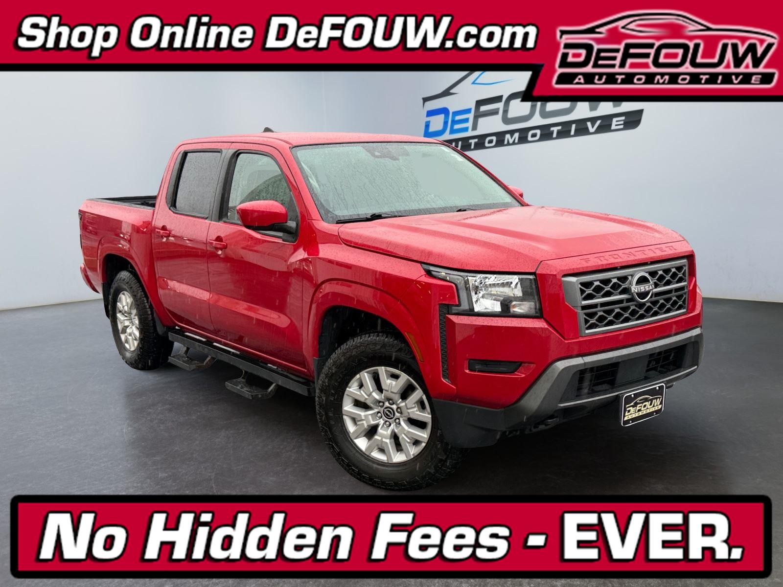 Red Alert 2022 Nissan Frontier SV Crew Cab 4WD Pickup Truck Four-Wheel Drive Automatic