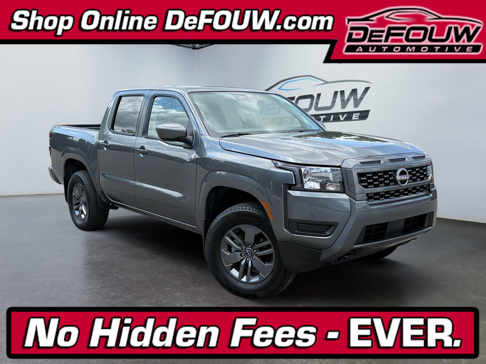 Gray (Gun Metallic) 2025 Nissan Frontier Pickup Truck Four-Wheel Drive Automatic