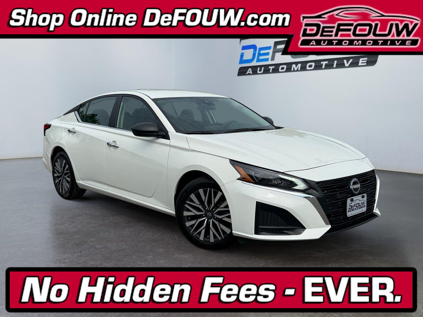 Glacier White 2025 Nissan Altima Sedan Front-Wheel Drive Continuously Variable Transmission