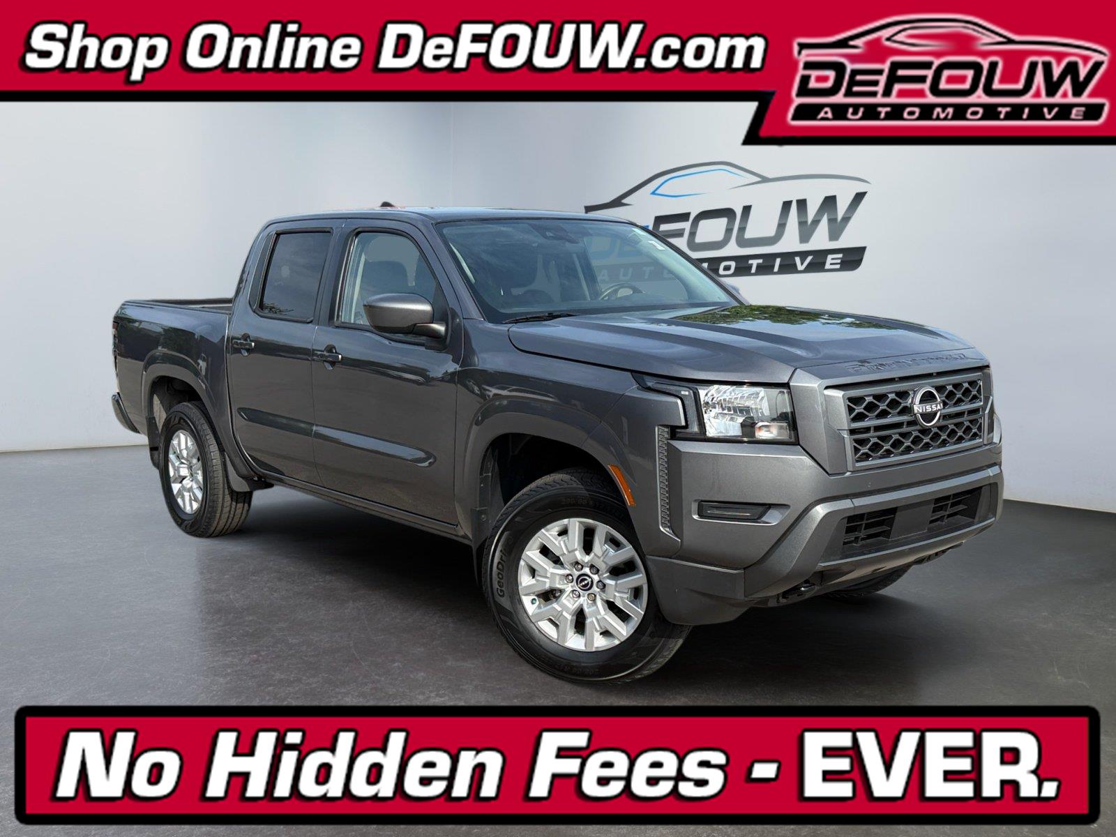 Gray (Gun Metallic) 2023 Nissan Frontier Pickup Truck Four-Wheel Drive Automatic