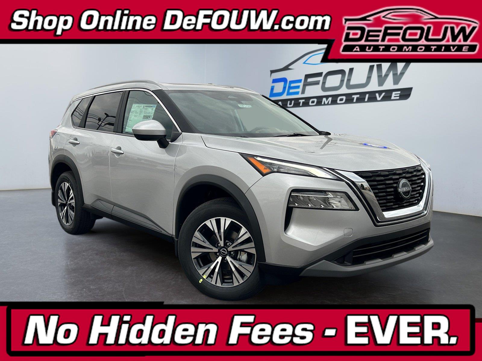 Brilliant Silver Metallic 2023 Nissan Rogue SUV / Crossover All-Wheel Drive Continuously Variable Transmission