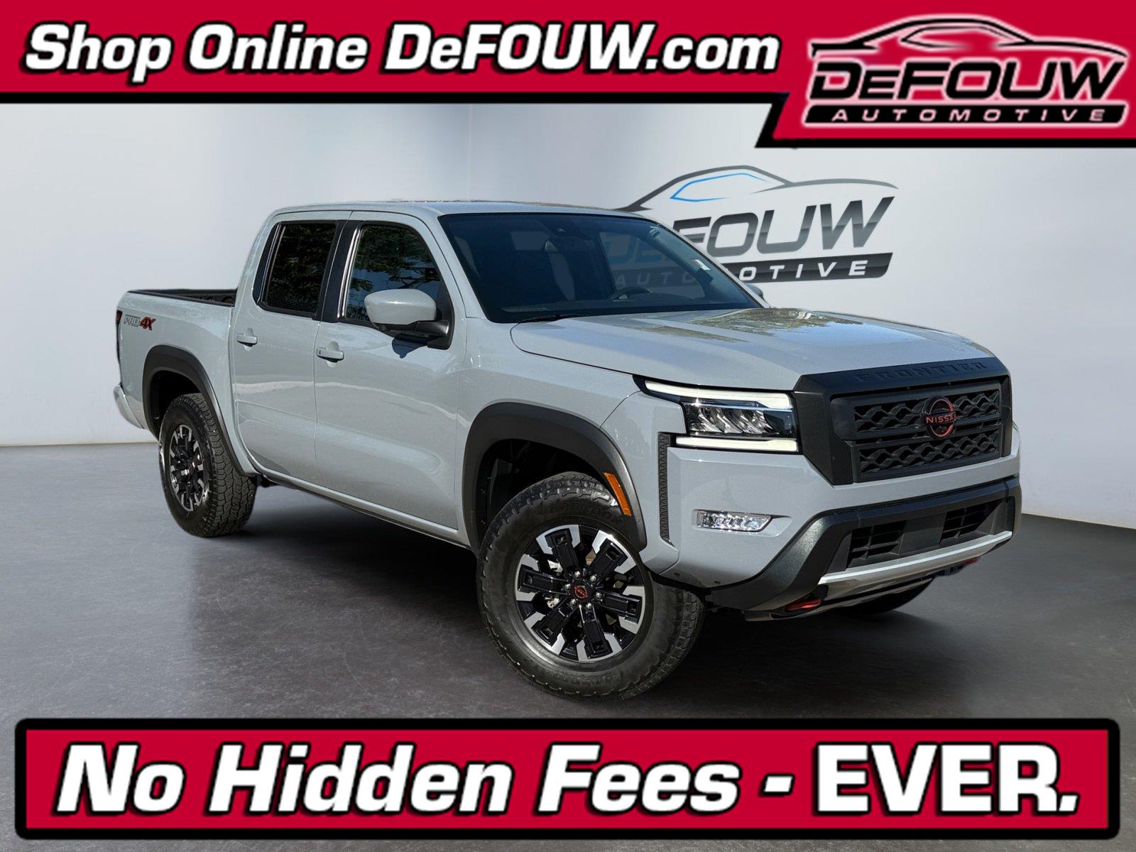 Boulder Gray Pearl 2023 Nissan Frontier Pickup Truck Four-Wheel Drive Automatic