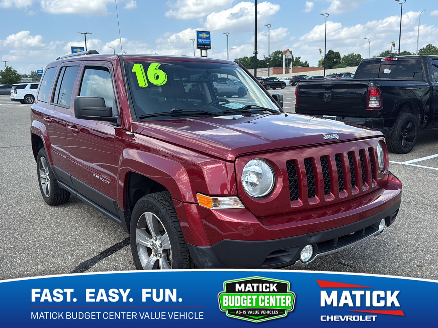 Deep Cherry Red Crystal Pearlcoat 2016 Jeep Patriot SUV / Crossover Front-Wheel Drive Continuously Variable Transmission