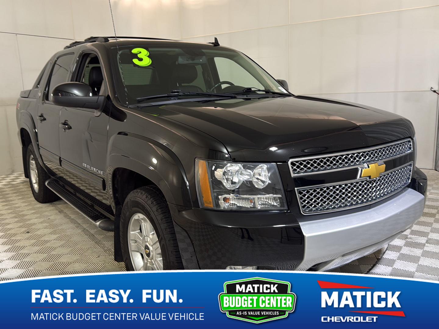 Black 2013 Chevrolet Avalanche Pickup Truck Four-Wheel Drive 6-Speed Automatic