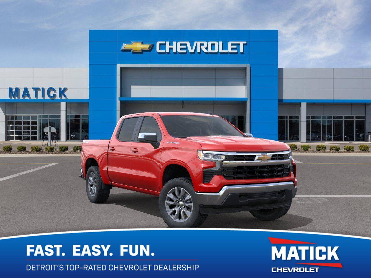 Red Hot 2026 Chevrolet Silverado 1500 Pickup Truck Four-Wheel Drive Automatic