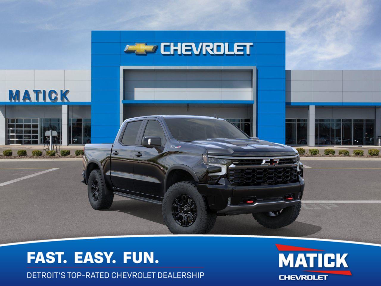 Black 2026 Chevrolet Silverado 1500 Pickup Truck Four-Wheel Drive Automatic