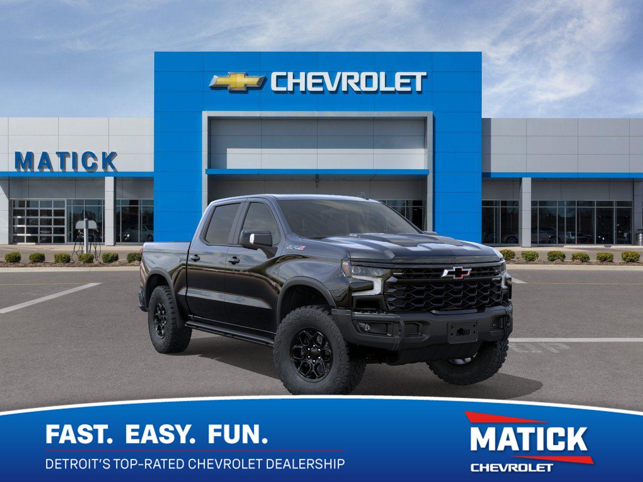 Black 2026 Chevrolet Silverado 1500 Pickup Truck Four-Wheel Drive Automatic