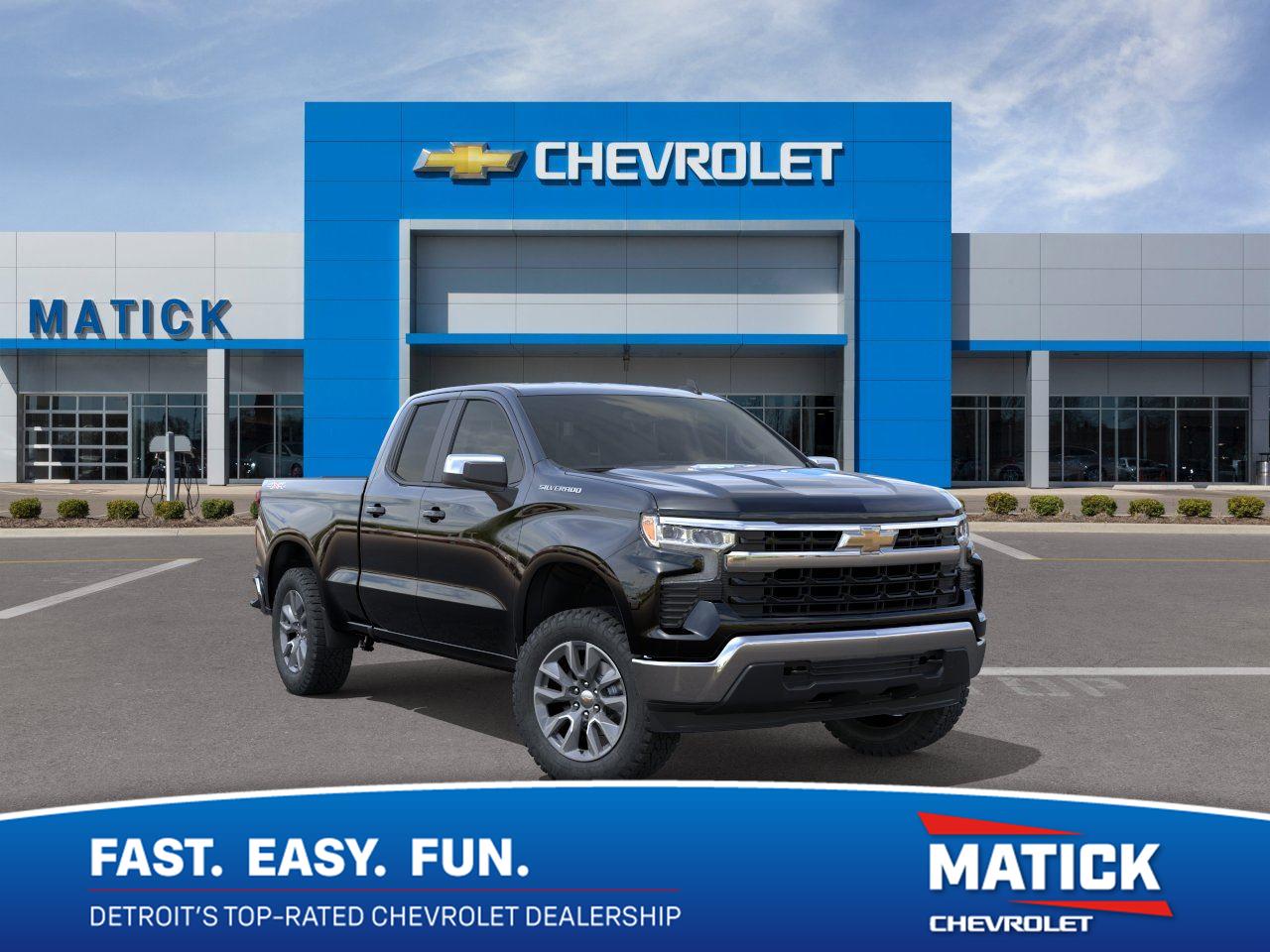 Black 2026 Chevrolet Silverado 1500 Pickup Truck Four-Wheel Drive 8-Speed Automatic
