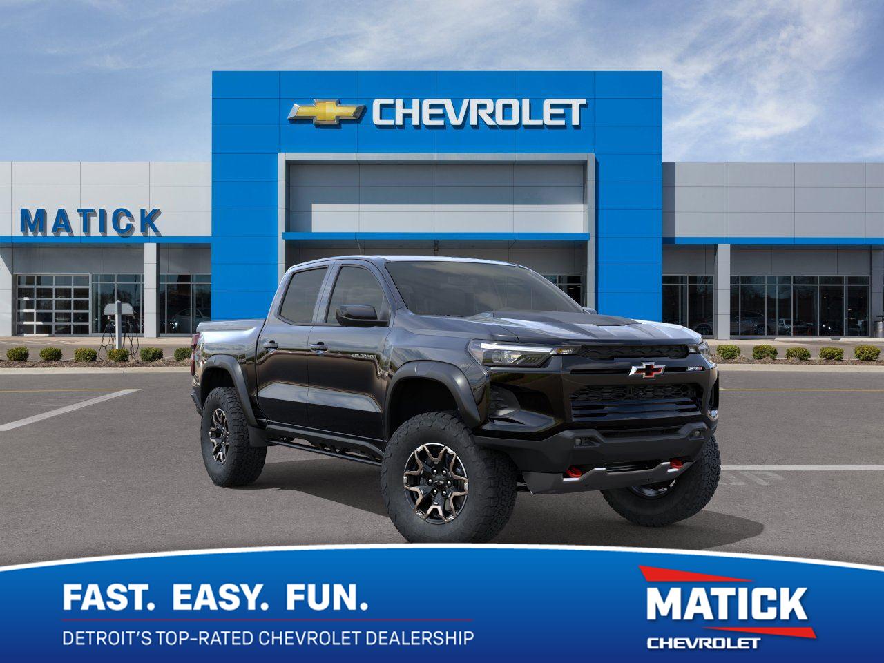Black 2026 Chevrolet Colorado Pickup Truck Four-Wheel Drive 8-Speed Automatic