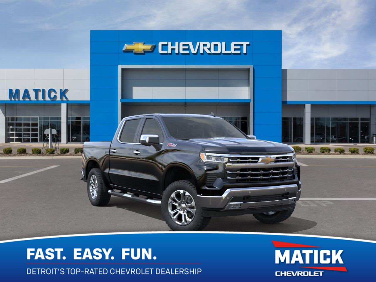 Black 2026 Chevrolet Silverado 1500 Pickup Truck Four-Wheel Drive Automatic