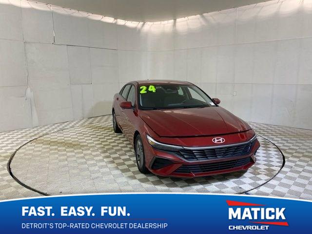 Ultimate Red 2024 Hyundai Elantra Sedan Front-Wheel Drive Continuously Variable Transmission