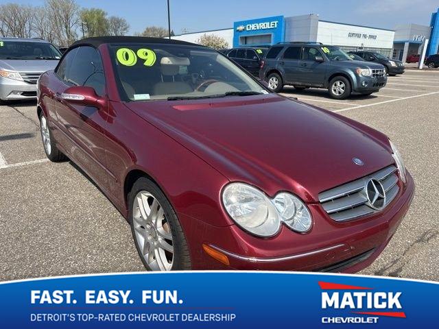 Mars Red 2009 Mercedes-Benz CLK Convertible Rear-Wheel Drive Automatic