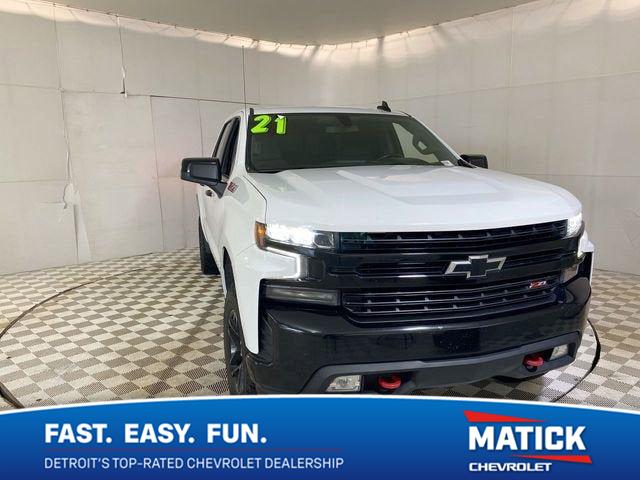 Summit White 2021 Chevrolet Silverado 1500 Pickup Truck Four-Wheel Drive Automatic