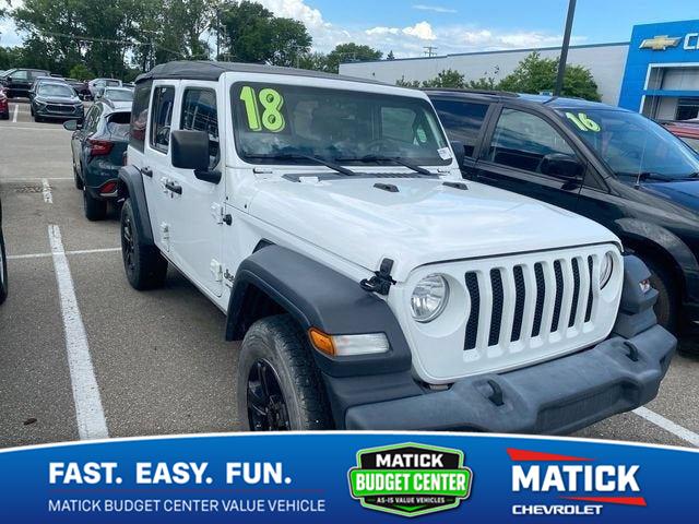 Bright White Clearcoat 2018 Jeep Wrangler SUV / Crossover Four-Wheel Drive 8-Speed Automatic