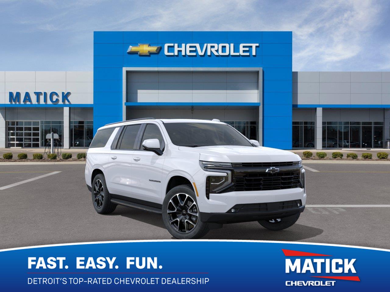 Summit White 2026 Chevrolet Suburban SUV / Crossover Four-Wheel Drive Automatic