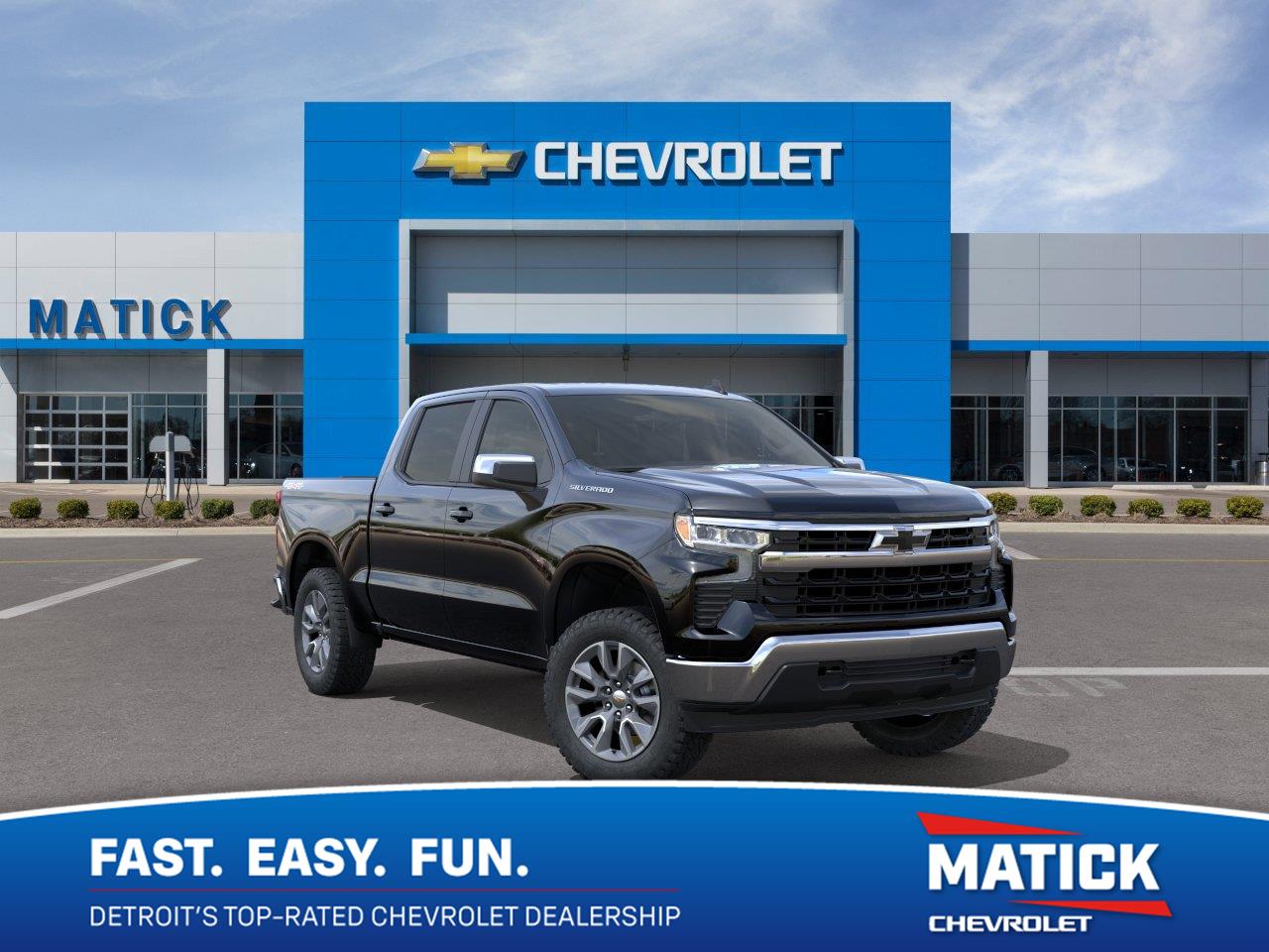 Black 2026 Chevrolet Silverado 1500 Pickup Truck Four-Wheel Drive Automatic